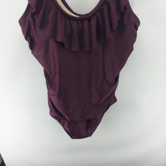 merona swimsuit one piece size large purple - Picture 5 of 12